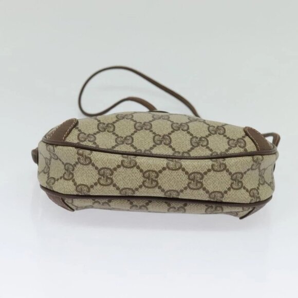 GUCCI GG Supreme Web Sherry Line Bag PVC Beige Gold 156 02 066 Auth 131723 - Picture 7 of 16